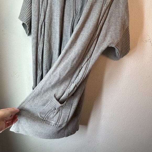 Michael Michael Kors Womens Cardigan Small Gray Open cable knit basic layer - Picture 6 of 10